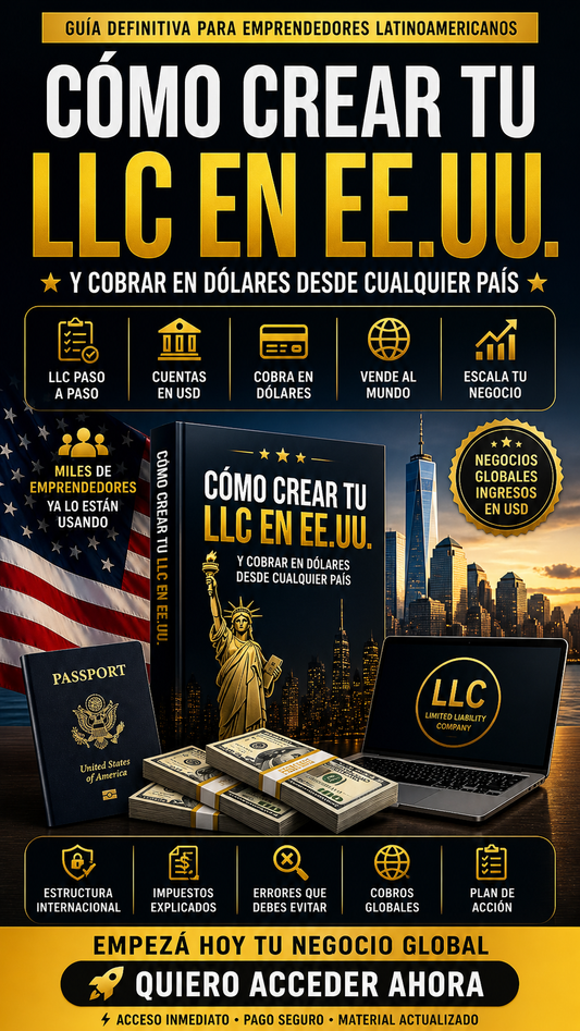 COMO CREAR TU LLC EN EE.UU y COBRAR EN DOLARES DESDE CUALQUIER PAIS